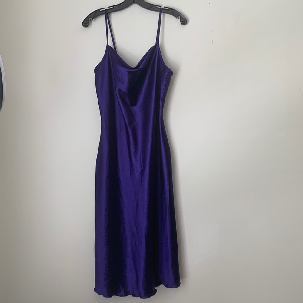 Bebe dark purple haze adjustable slip dress women small